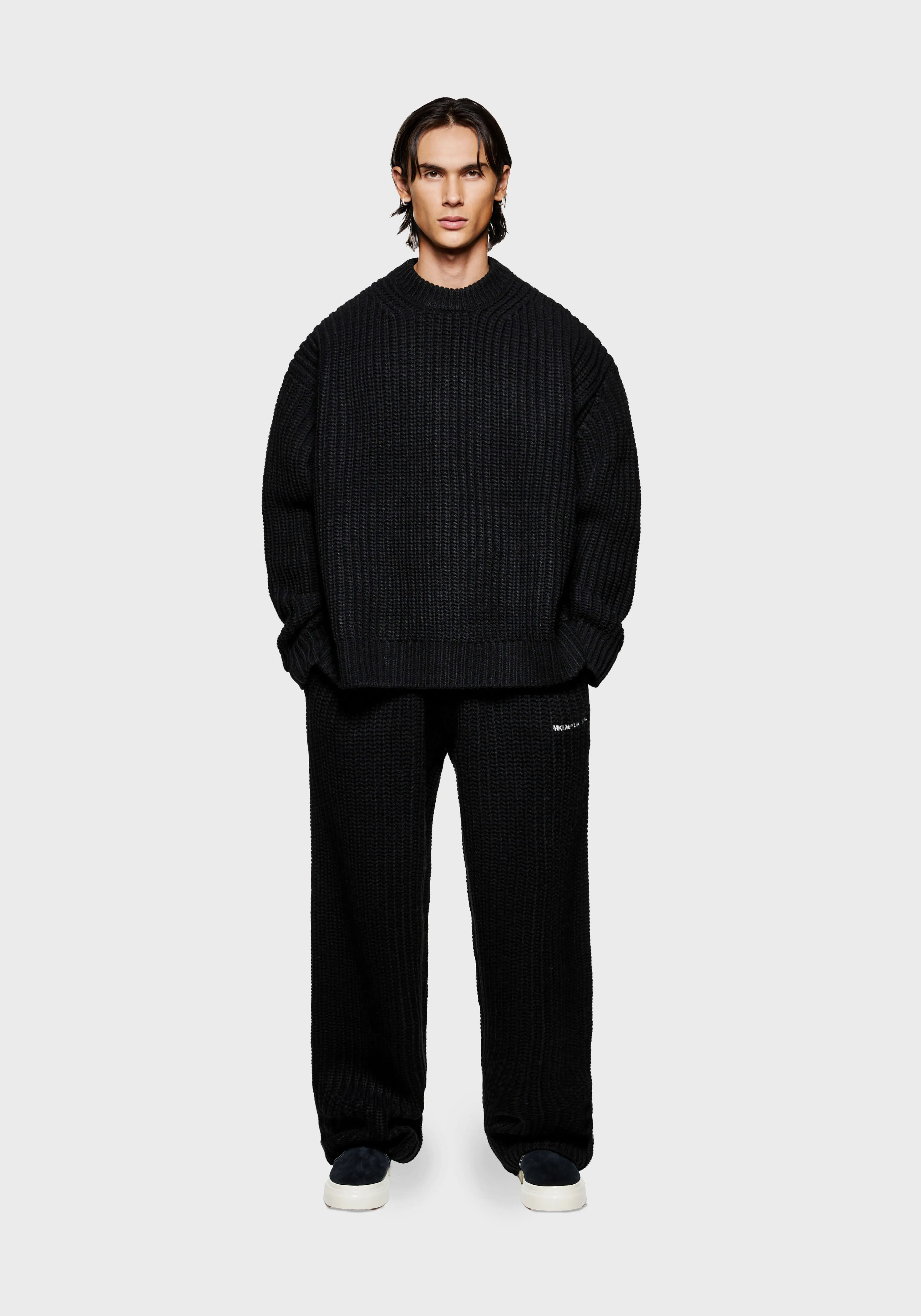MKI MIYUKI ZOKU MKI CHUNKY RIB KNIT CREWNECK- SHIRTS | KNITWEAR